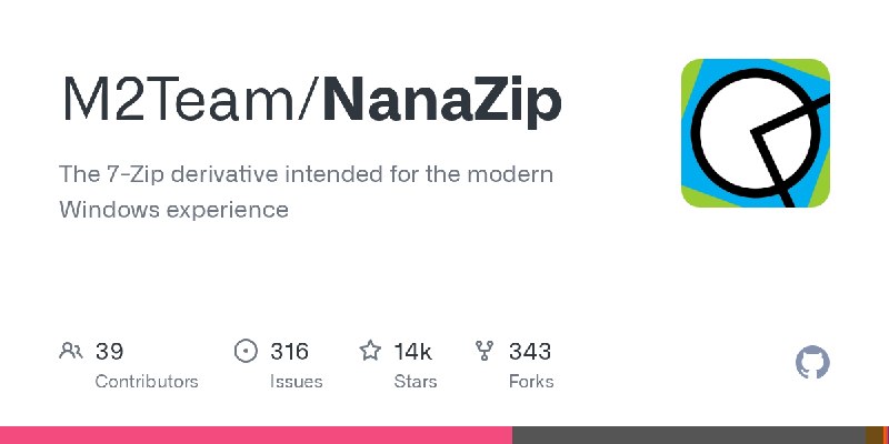 GitHub - M2Team/NanaZip: The 7-Zip derivative intended for the modern Windows experience