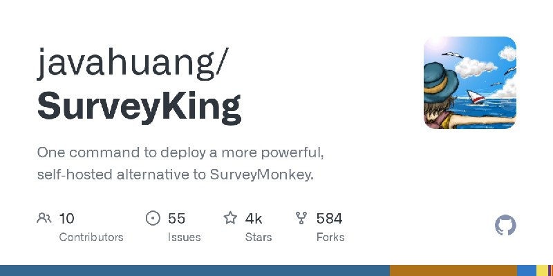 GitHub - javahuang/SurveyKing: One command to deploy a more powerful, self‑hosted alternative to SurveyMonkey.