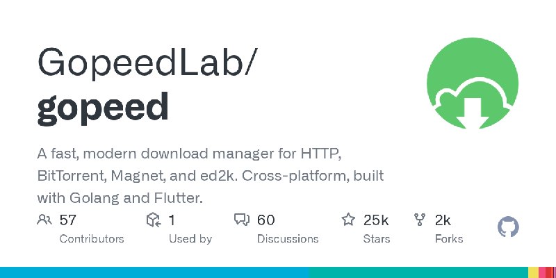GitHub - GopeedLab/gopeed: A fast, modern download manager for HTTP, BitTorrent, Magnet, and ed2k. Cross-platform, built with Golang…