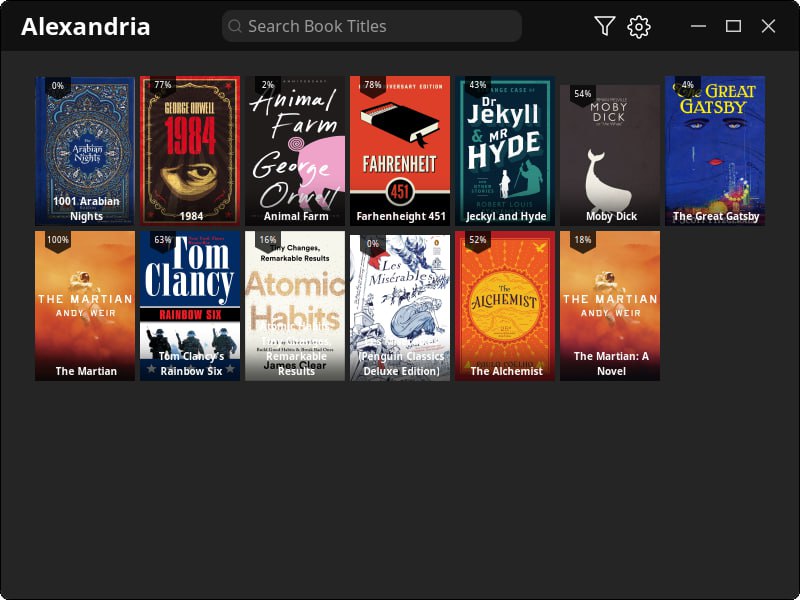 📰 Alexandria🔗 点击下载📄 全平台支持的开源电子书阅读器，支持格式：EPUB (.epub, .epub3)；Kindle (.azw, .azw3)；Mobipocket (.mobi)；FictionBook (.fb2, .fb2.zip)；Comic book archive (.cbr, .cbz, .cbt, .cb7)🏷️ #GitHub, #软件, #Android, #Windows, #Linux, #iPhone👾 @sleeponsofa